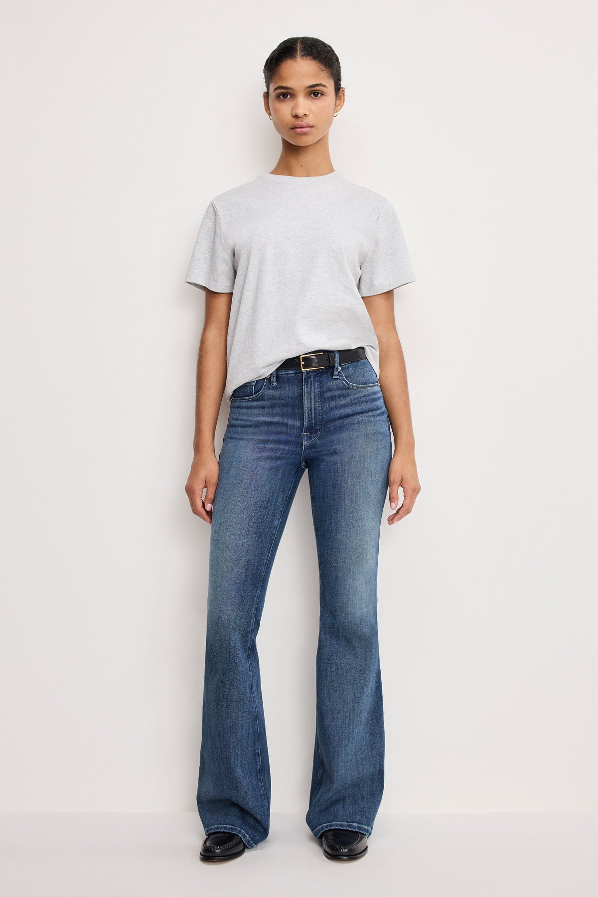 SOFT TECH GOOD LEGS FLARE JEANS INDIGO855