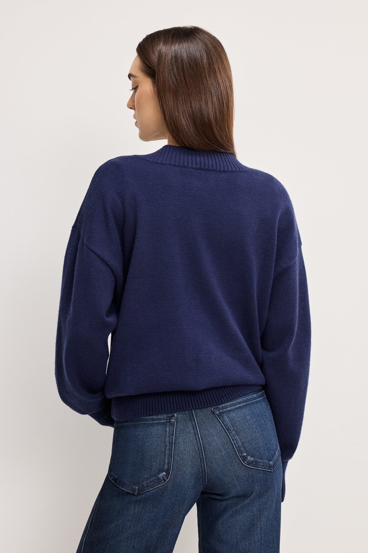 DEEP V KNIT SWEATER HORIZON INK
