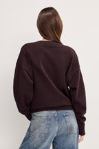 DEEP V KNIT SWEATER BARK003