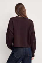 COZY KNIT CREW NECK BARK003