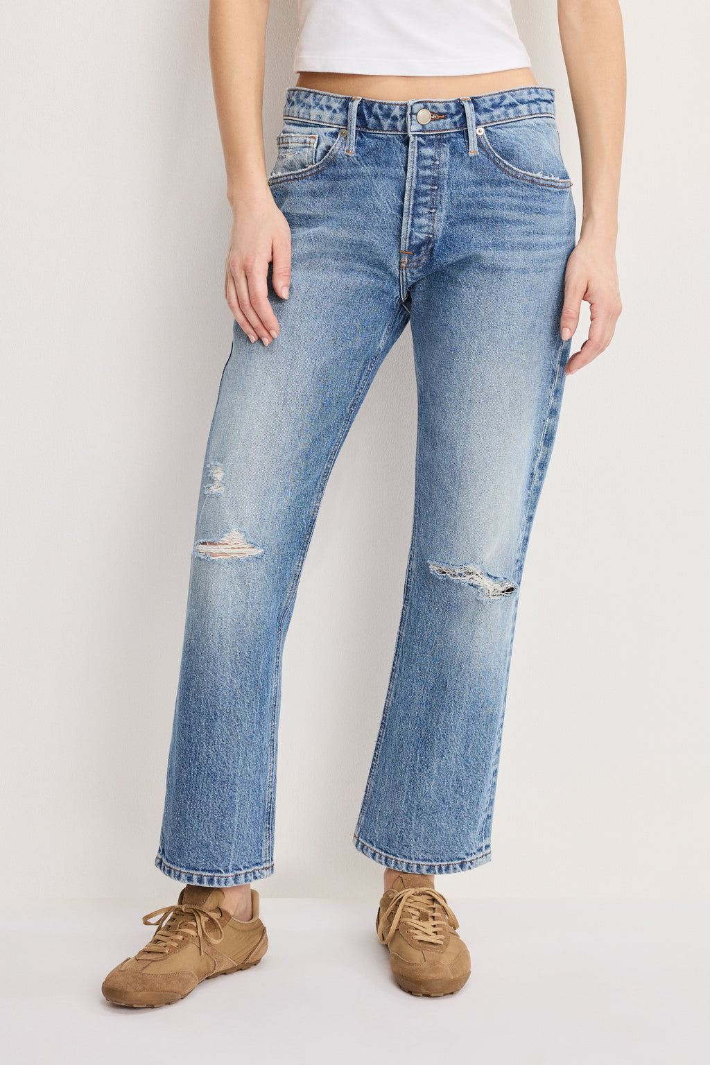 VINTAGE STRAIGHT ANKLE JEANS INDIGO1221