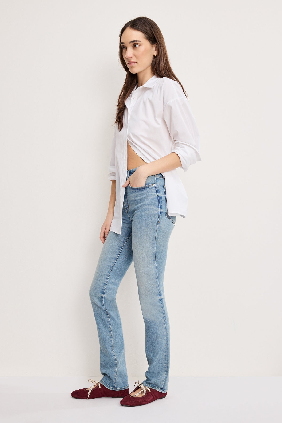 GOOD LEGS STRAIGHT JEANS LONG INDIGO834