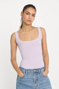 MODAL RIB TANK BODYSUIT LIGHT LILAC