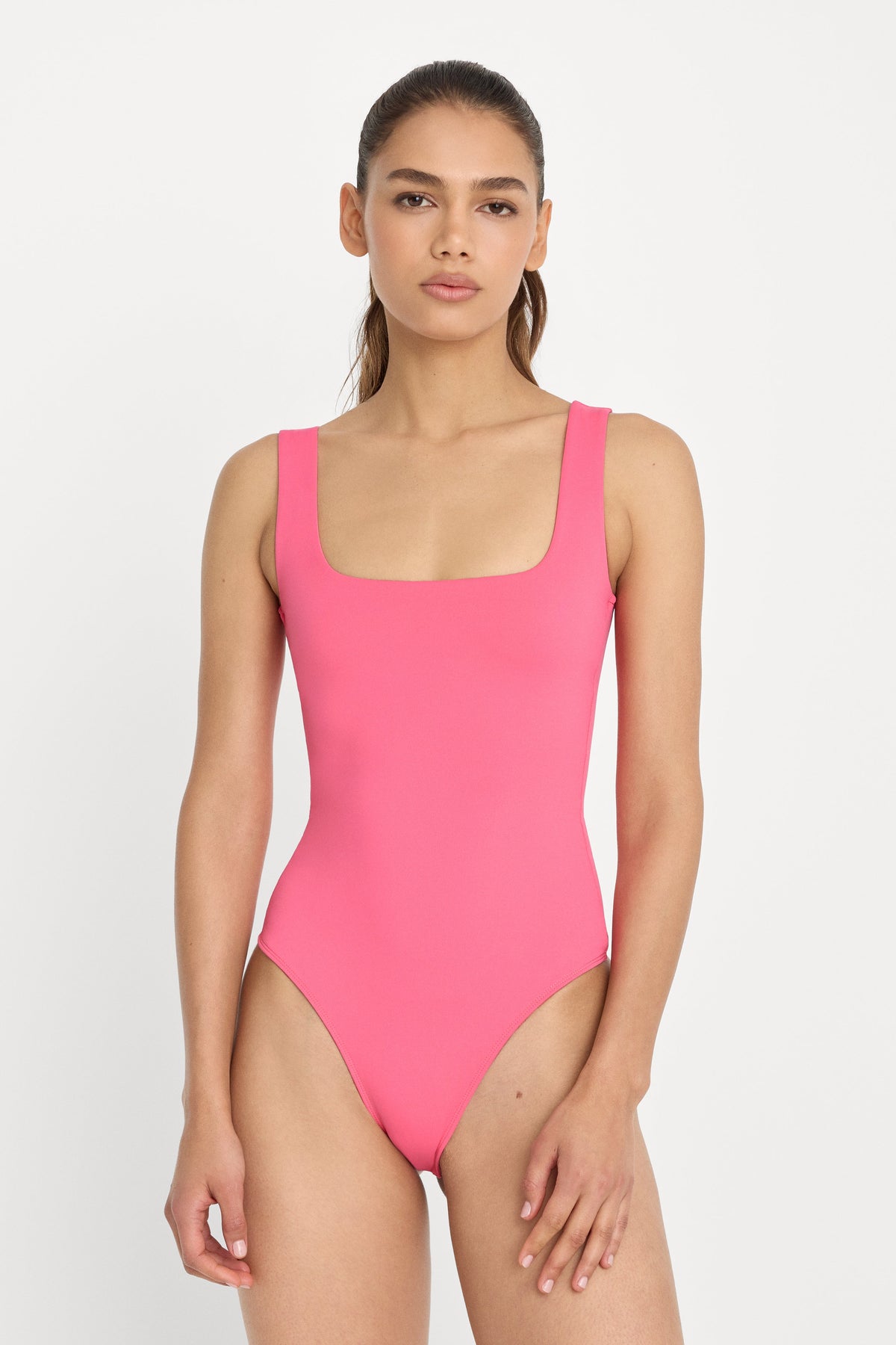 SCULPTING MODERN TANK BODYSUIT STRAWBERRY PINK