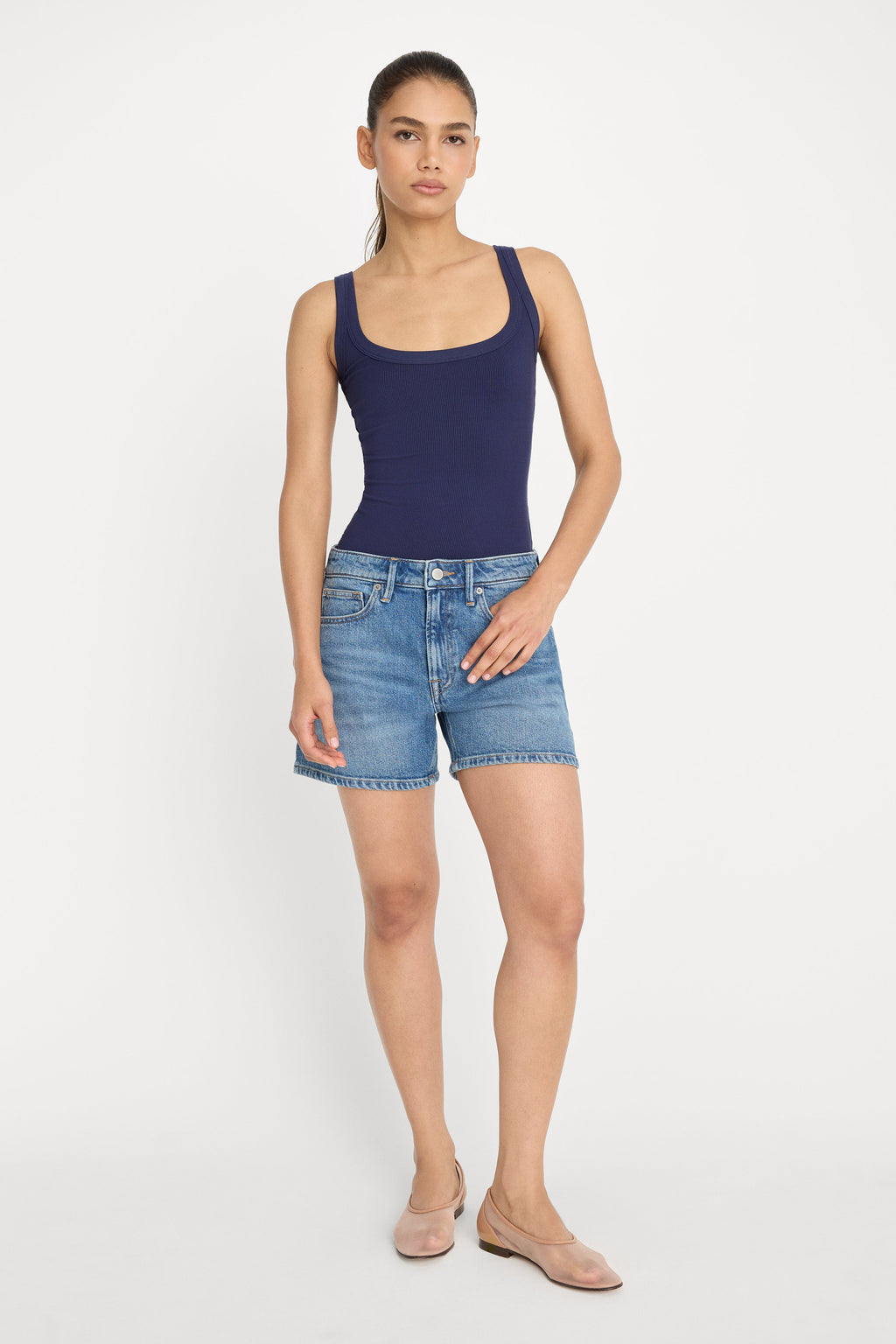 MODAL RIB TANK BODYSUIT HORIZON INK