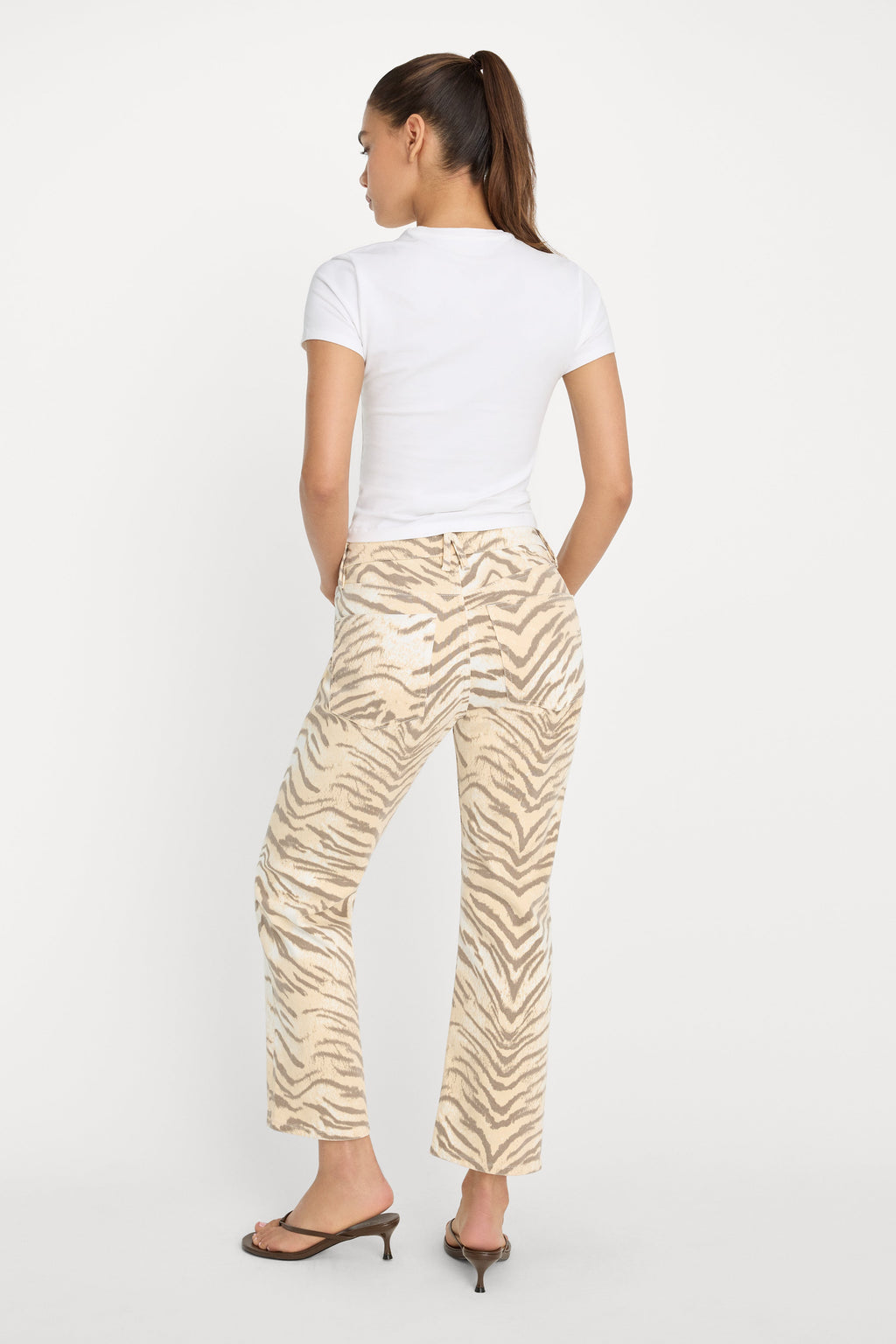 VINTAGE STRAIGHT ANKLE JEANS BROWN TIGER