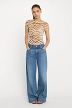 MESH BABY TEE BROWN TIGER