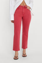 GOOD ICON ANKLE JEANS CHERRY RED