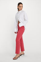 GOOD ICON ANKLE JEANS CHERRY RED
