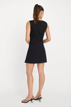 SOFT STRETCH PONTE MINI DRESS BLACK001