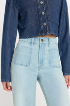 SOFT TECH GOOD WAIST PALAZZO JEANS INDIGO1129