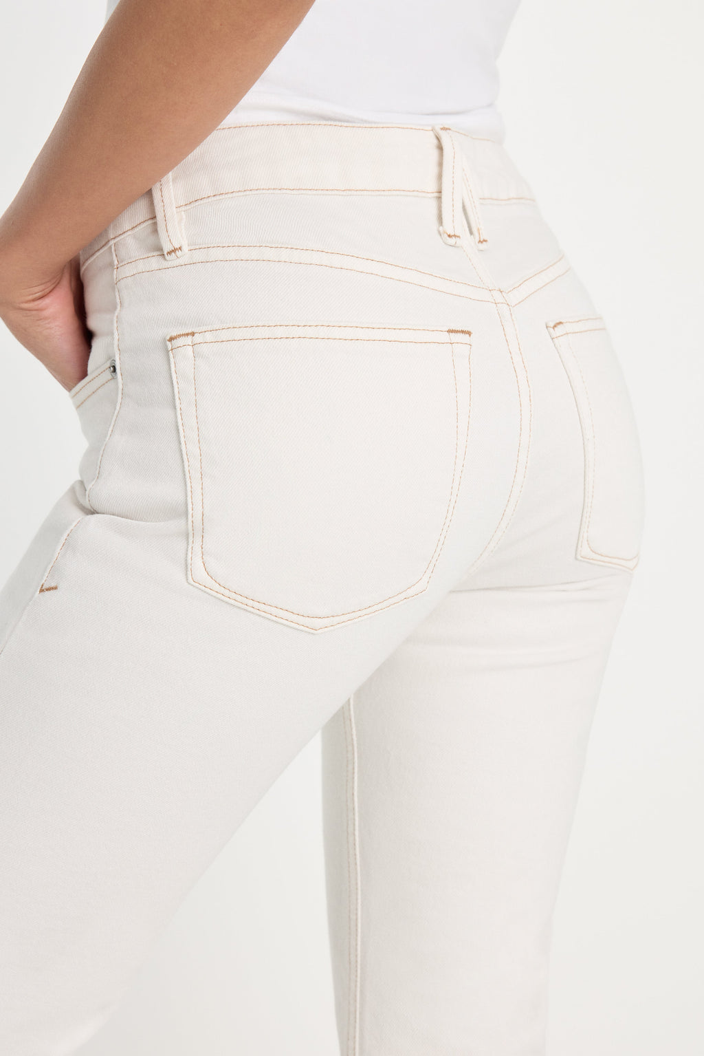 VINTAGE STRAIGHT ANKLE JEANS ECRU001