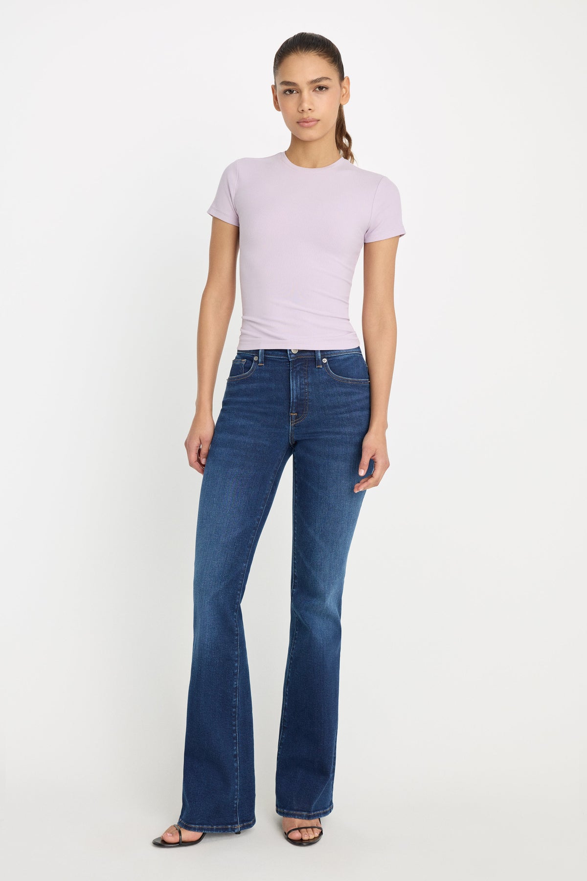 COMPRESSION GOOD LEGS FLARE JEANS INDIGO1229