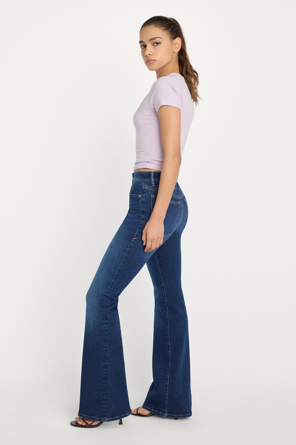 COMPRESSION GOOD LEGS FLARE JEANS INDIGO1229