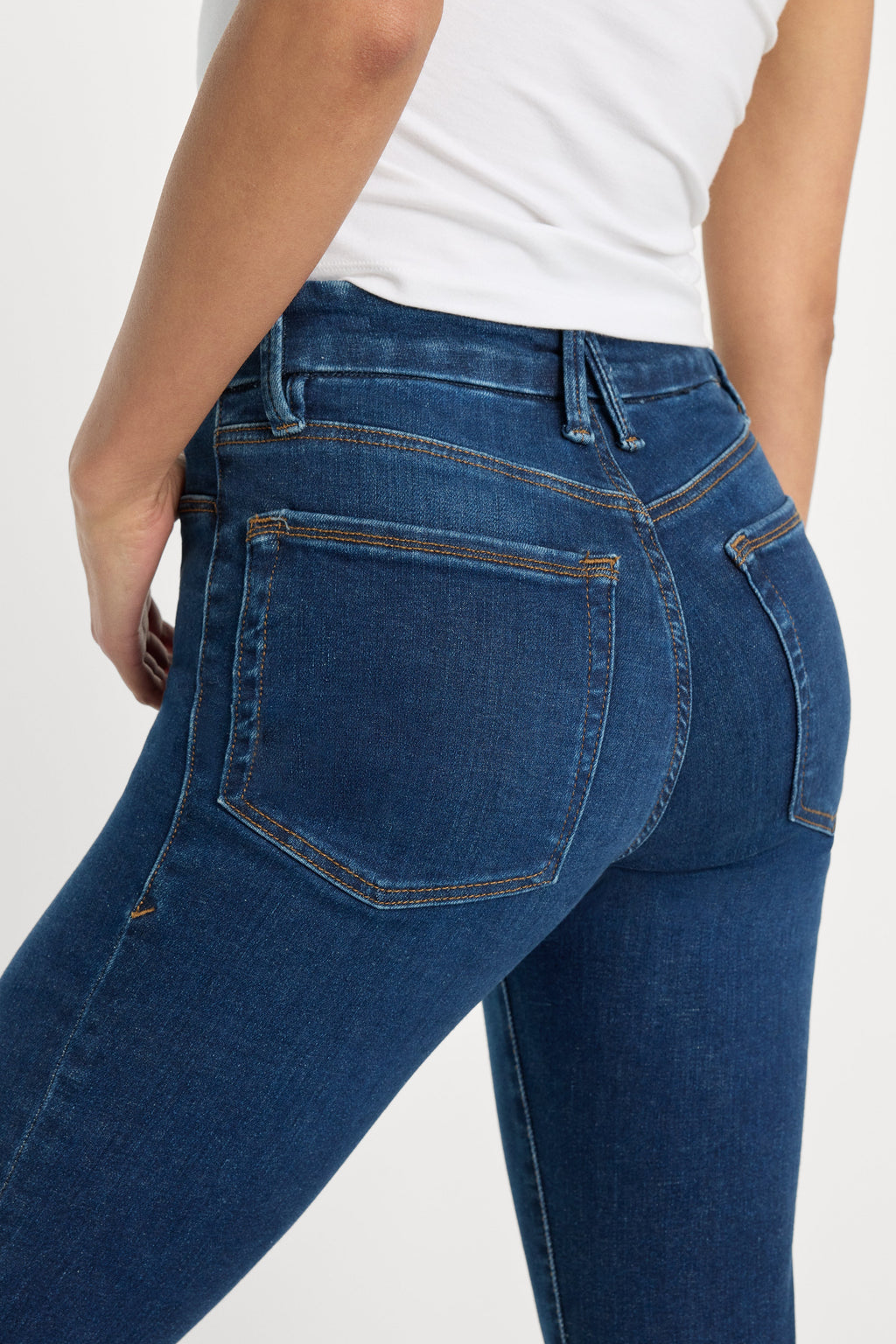POWER STRETCH PULL-ON FLARE JEANS INDIGO491