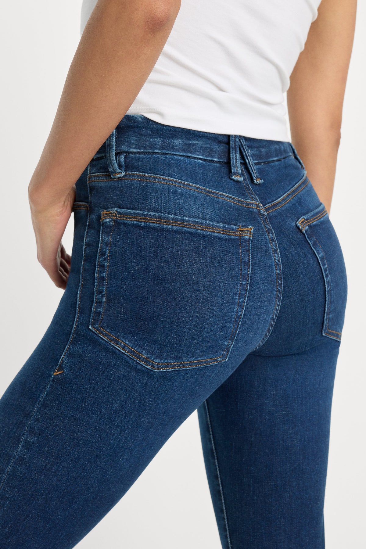 POWER STRETCH PULL-ON FLARE JEANS INDIGO491