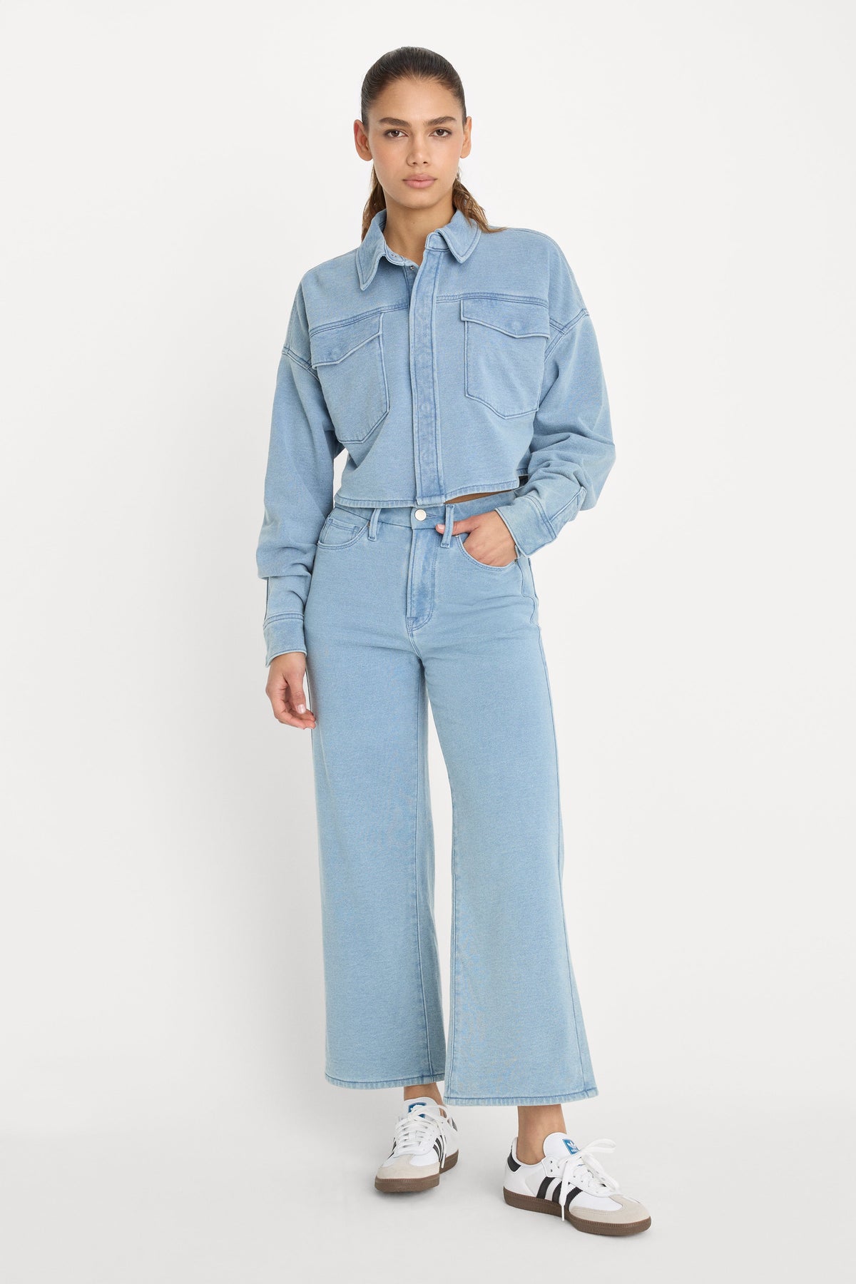 JEANIUS CROPPED JACKET INDIGO376
