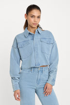 JEANIUS CROPPED JACKET INDIGO376