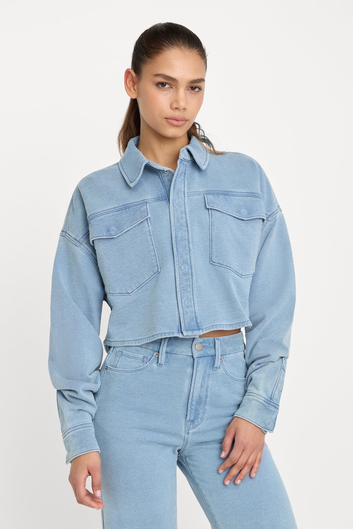 JEANIUS CROPPED JACKET INDIGO376