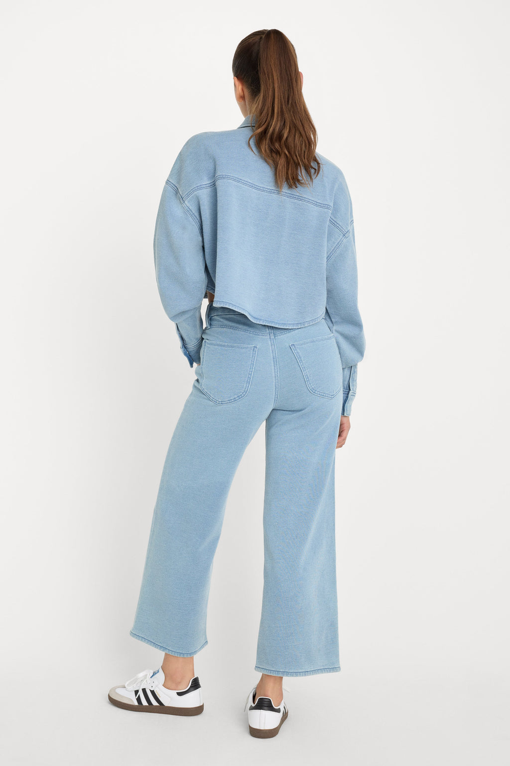 JEANIUS CROP PALAZZO INDIGO376
