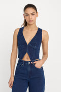 JEANIUS VEST INDIGO377