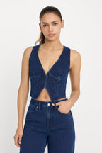 JEANIUS VEST INDIGO377