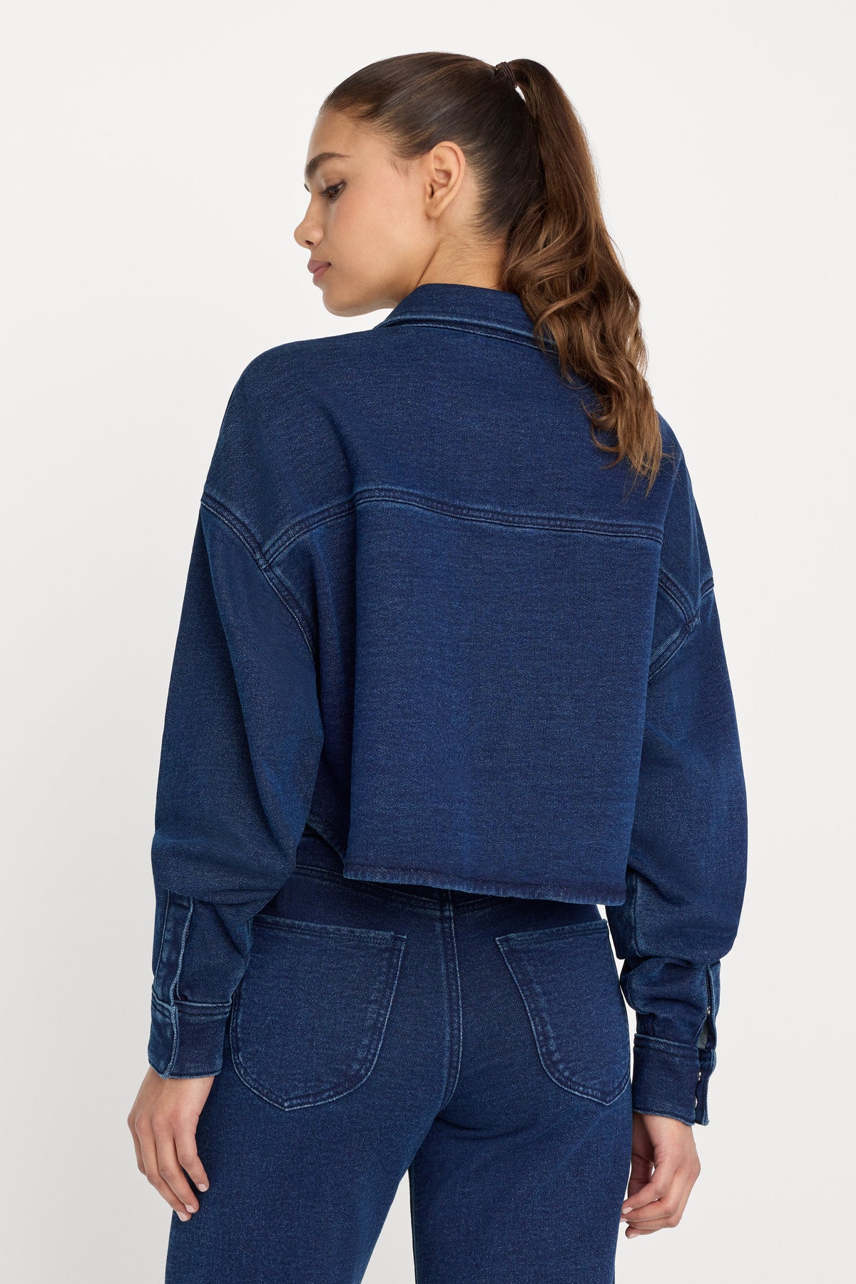 JEANIUS CROPPED JACKET INDIGO377