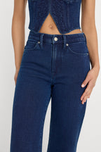 JEANIUS CROP PALAZZO INDIGO377