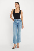 SOFT TECH GOOD LEGS CROP MINI BOOT JEANS INDIGO1214
