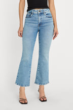 SOFT TECH GOOD LEGS CROP MINI BOOT JEANS INDIGO1214