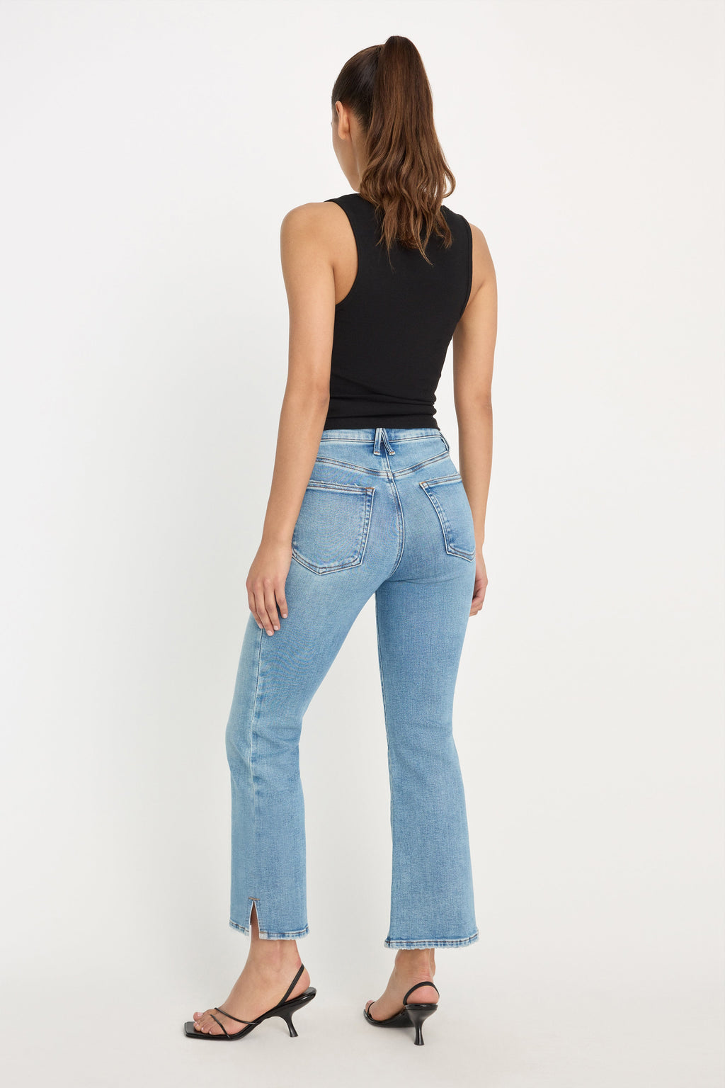 SOFT TECH GOOD LEGS CROP MINI BOOT JEANS INDIGO1214