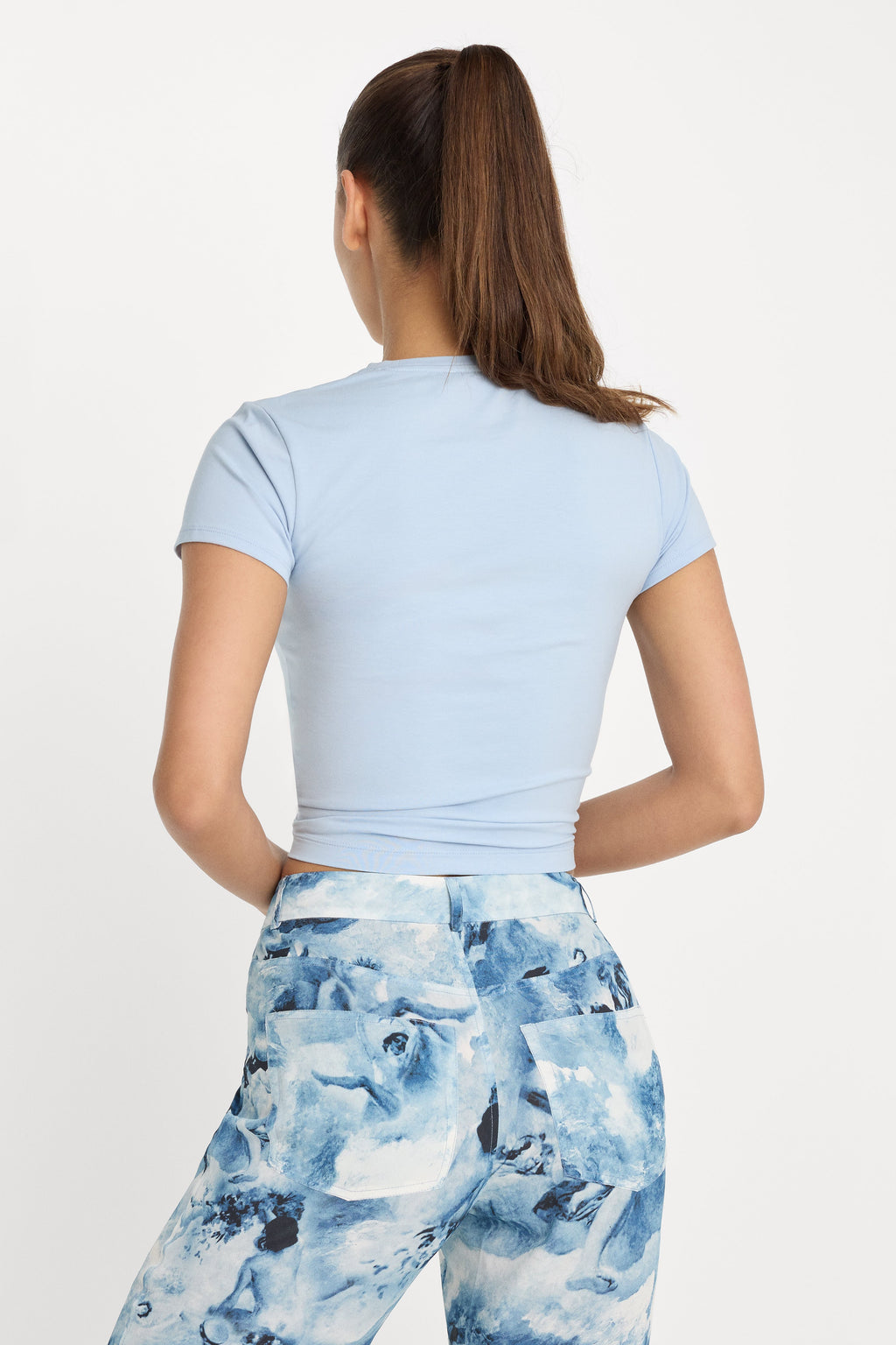 SUPER STRETCH TWIST TEE SKY