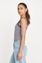 SUPER STRETCH RINGER TANK HORIZON STRIPE
