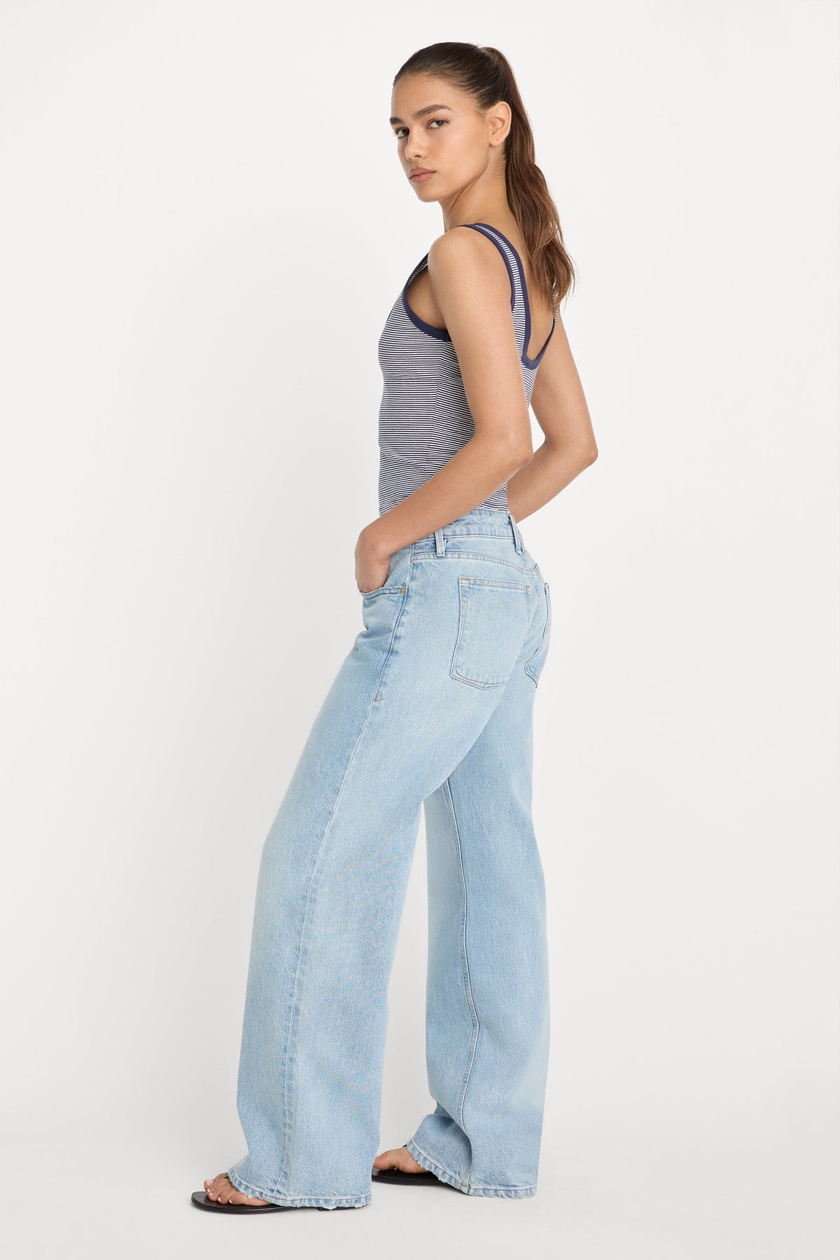 VINTAGE LOW LOOSE JEANS INDIGO1223
