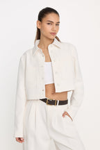 LUXE SUITING CROPPED JACKET SOFT SHELL