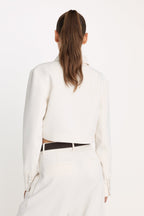 LUXE SUITING CROPPED JACKET SOFT SHELL