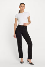 NEVER FADE GOOD CURVE STRAIGHT JEANS BLACK