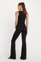NEVER FADE GOOD LEGS FLARE JEANS BLACK