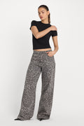GOOD EASE LEOPARD JEANS GREY LUCKY LEOPARD