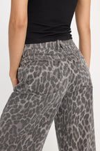 GOOD EASE LEOPARD JEANS GREY LUCKY LEOPARD