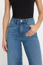 SOFT TECH GOOD WAIST PALAZZO CROPPED JEANS INDIGO1213