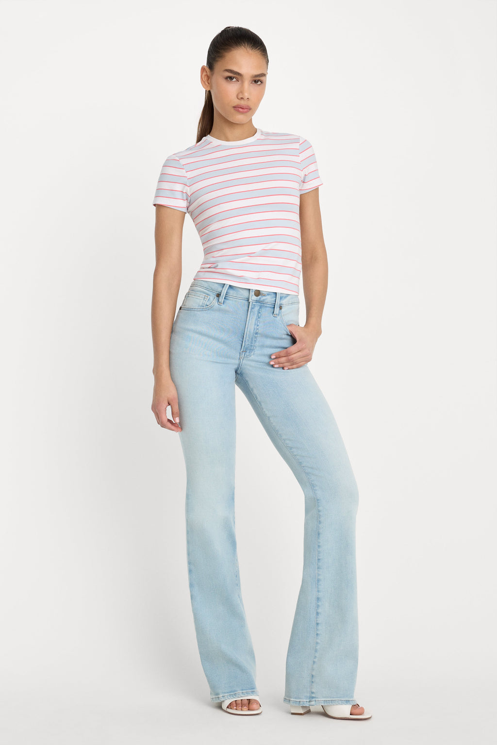 THE BABY TEE SKY STRIPE