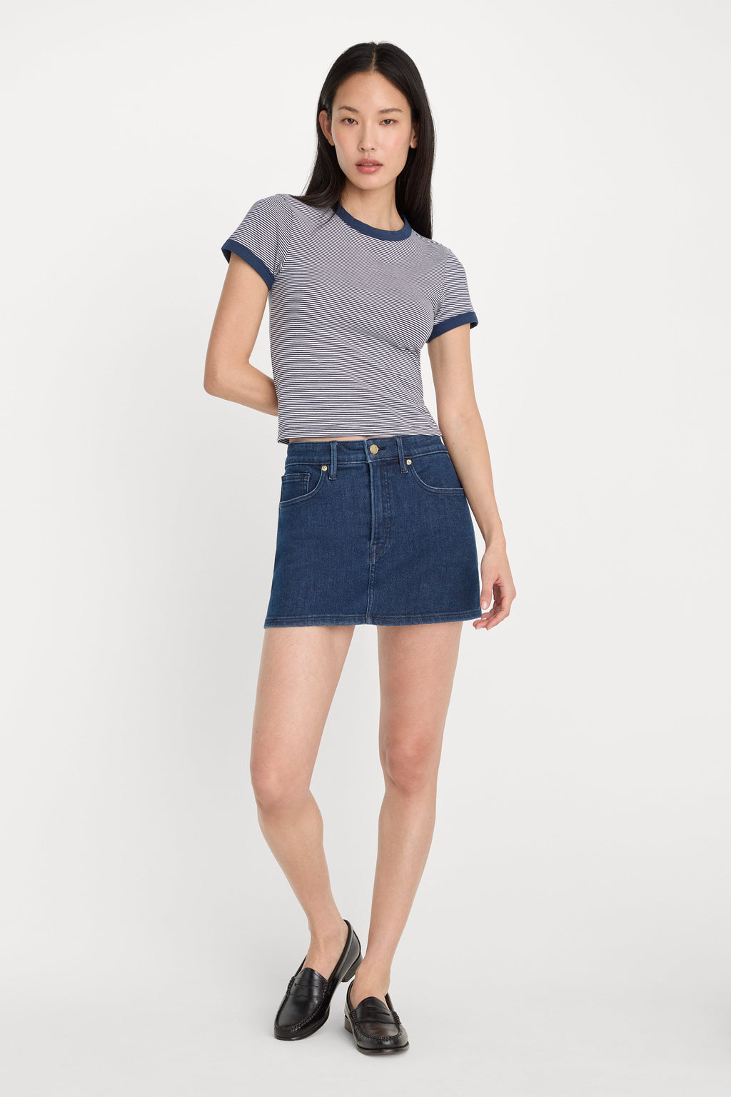 THE RINGER BABY TEE HORIZON STRIPE