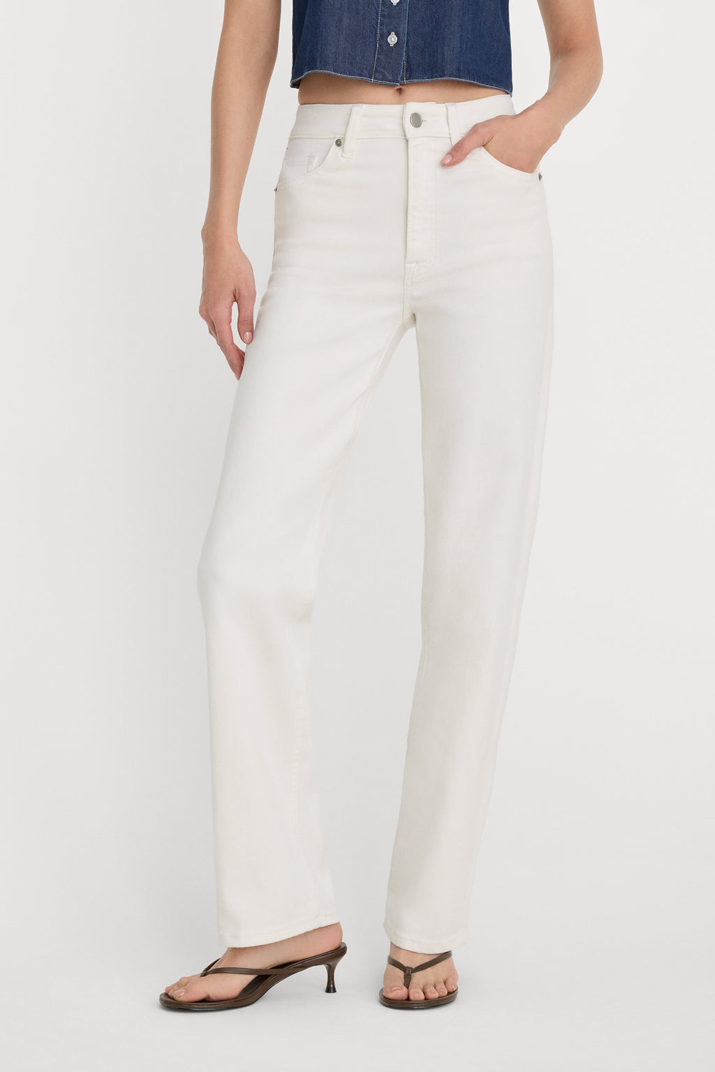 GOOD TRUE STRAIGHT JEANS WHITE001