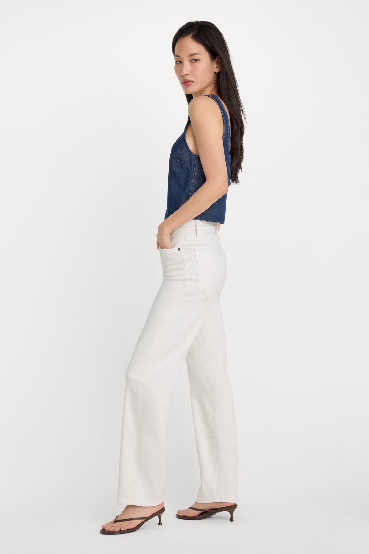 GOOD TRUE STRAIGHT JEANS WHITE001
