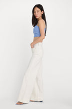 GOOD WAIST PALAZZO JEANS COTTON WHITE