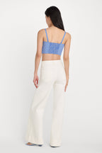 GOOD WAIST PALAZZO JEANS COTTON WHITE