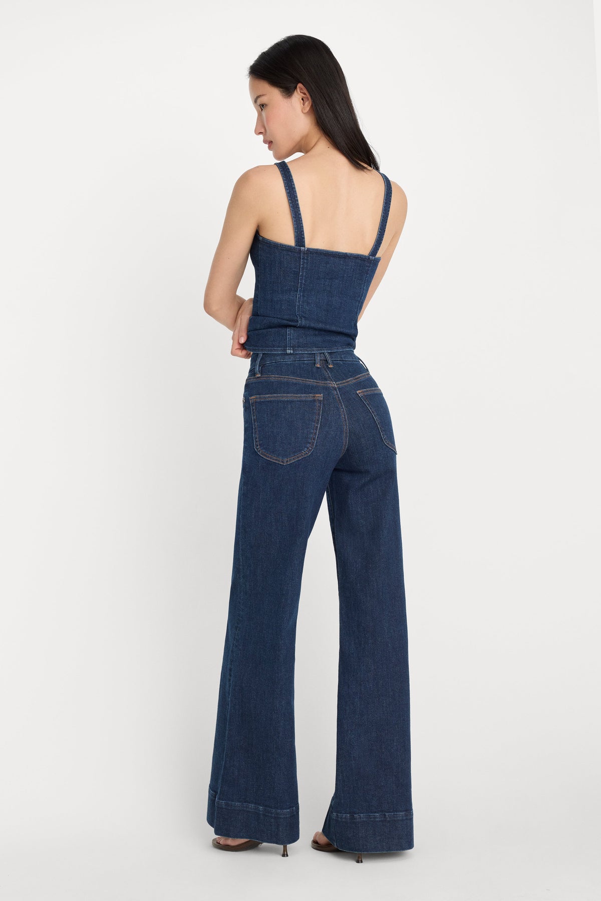 GOOD WAIST PALAZZO JEANS INDIGO1169