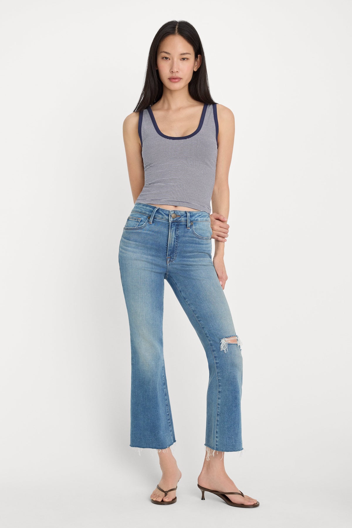 SOFT TECH GOOD LEGS CROP MINI BOOT JEANS INDIGO1210