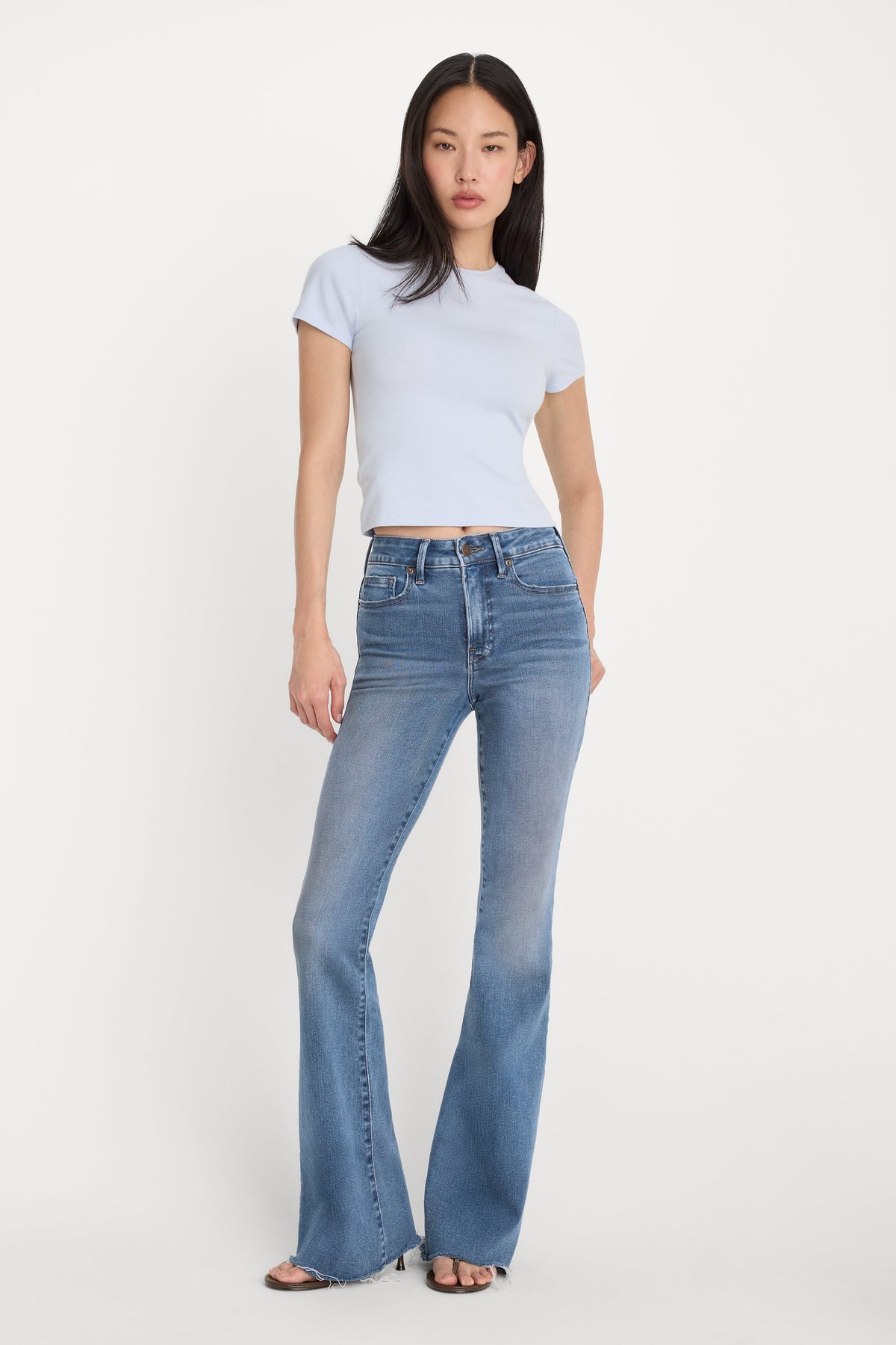 SOFT TECH GOOD LEGS FLARE JEANS INDIGO1211